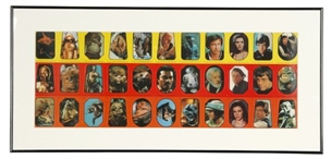 Lot of (15) 1983 Topps Star Wars Sticker Uncut Sheet Set of 33  Framed 